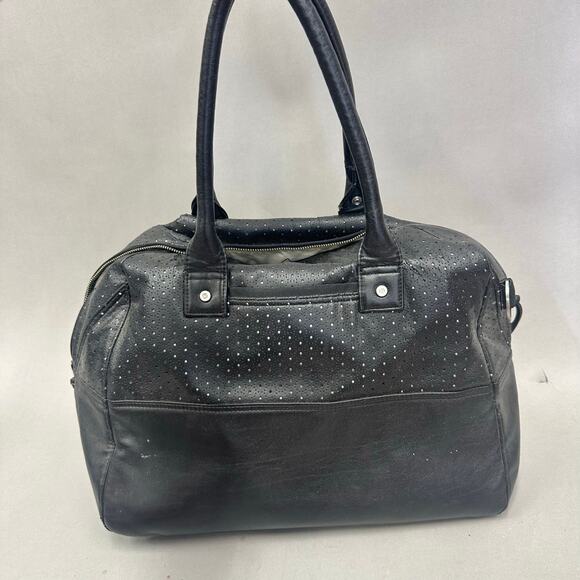 Lululemon Daily Gym Bag in Black Medium Duffle Overnight Faux Leather Top Handle - Picture 3 of 16